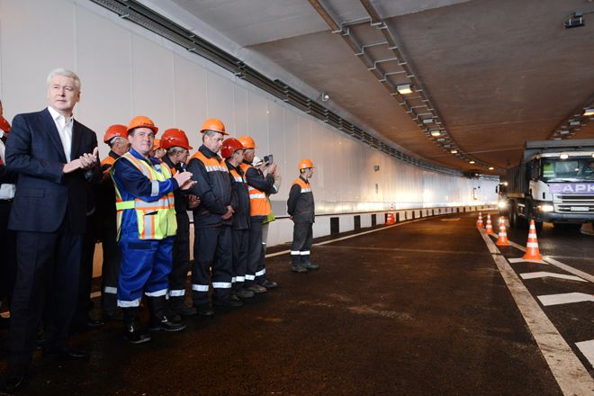 Сергей Собянин открыл тоннель, который разгрузит Дмитровскую развязку