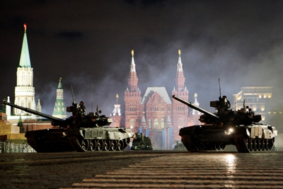 Ночная репетиция Парада Победы прошла в Москве на Красной площади