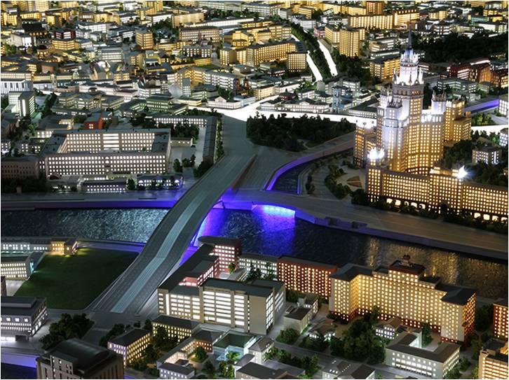 Интерактивный макет Москвы. Интерактивный макет Москвы.