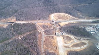 Открылась развязка возле аэропорта Домодедово