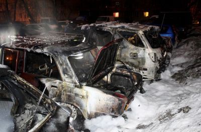 Три автомобиля сгорели в ЮАО