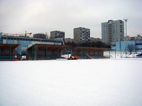 Строительство комплекса футбольной школы Чертаново в ЮАО