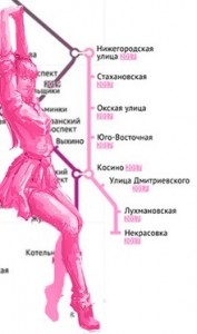 «Хуманизация метро»: розовая ветка обрела свой женский образ