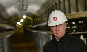 14 января 2016 Мэр Москвы Сергей Собянин осмотрел новый кабельный коллектор от подстанции "Первомайская"