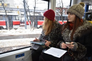 В столичном наземном транспорте появится бесплатный Wi-Fi трамвай