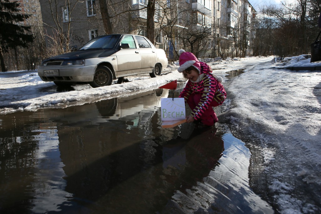 На неделе в Москву придет весна