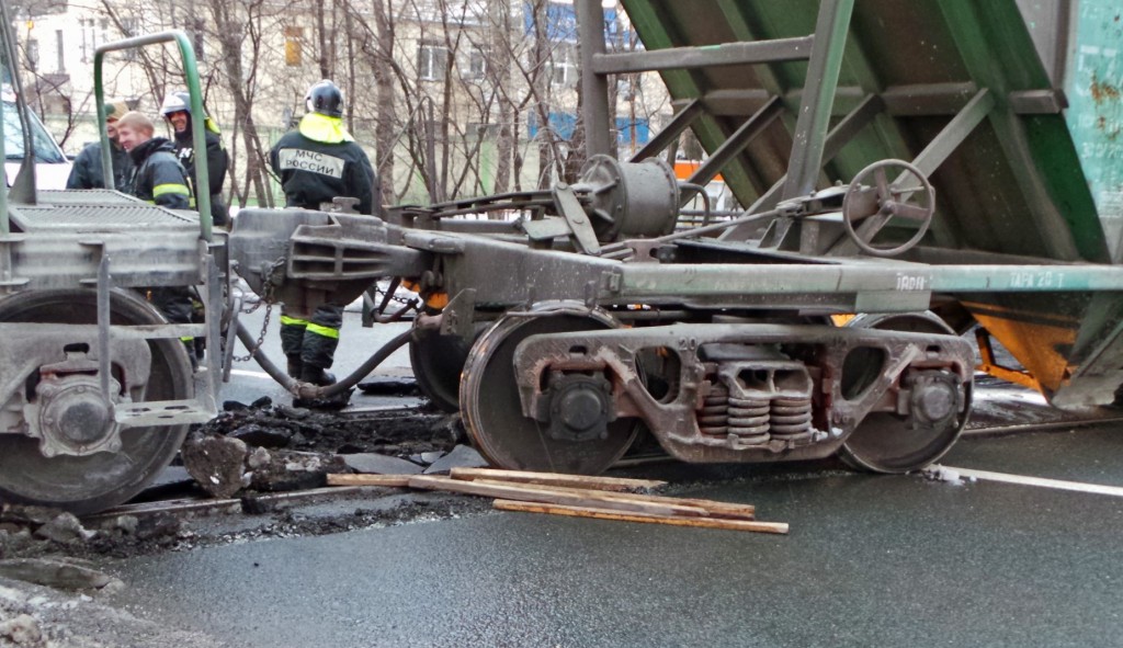 Московская железная дорога предоставит технику для ликвидации последствия схода вагонов