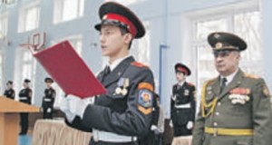 25 марта 2016 года. На посвящении кадеты дали торжественную присягу ы