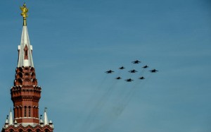 В столице закончилась первая репетиция воздушной части парада Победы