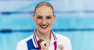 Светлана Ромашина, трехкратная олимпийская чемпионка по синхронному плаванию