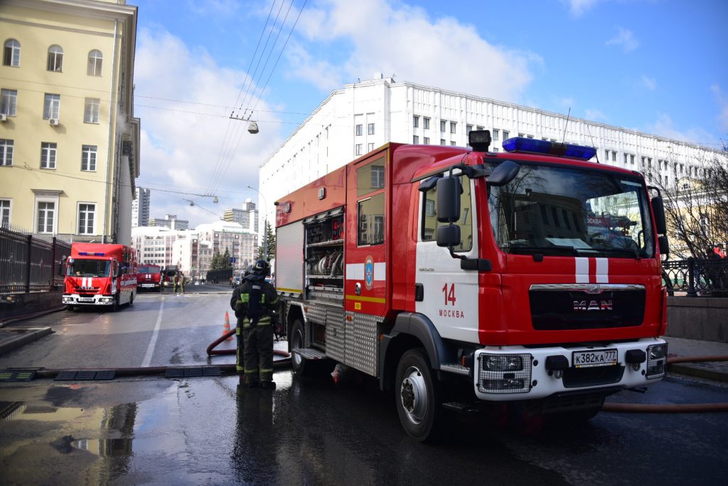 На Юго-Востоке Москвы случился пожар