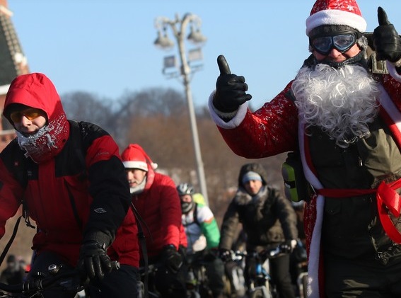 Холода не повлияли на проведение Второго зимнего велопарада
