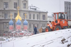 Строящийся парк "Зарядье". Фото: архив, "Вечерняя Москва"