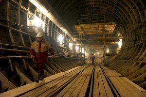 На строящейся станции метро «Очаково» начались отделочные работы. Фото: архив "Вечерняя Москва"
