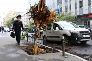 Десятки автомобилей получили повреждения. Фото: Максим Аносов