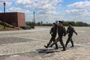 На Поклонной горе прошел Почетный караул. Фото: Ресурсный центр НКО Комитета общественных связей города Москвы в ЮАО