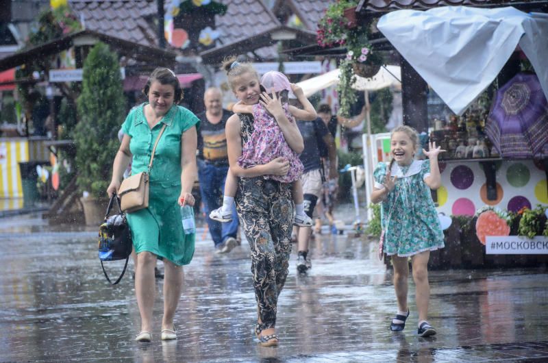 Теплая погода с дождем и грозой ожидается в среду