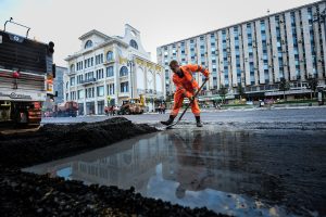 Движение по Тверской заставе ограничили. Фото: архив, "Вечерняя Москва"