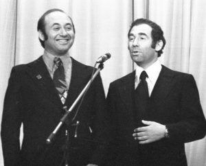 17 апреля 1977 года. Артисты Александр Лившиц (слева) и Александр Левенбук. Фото: Photoxpress