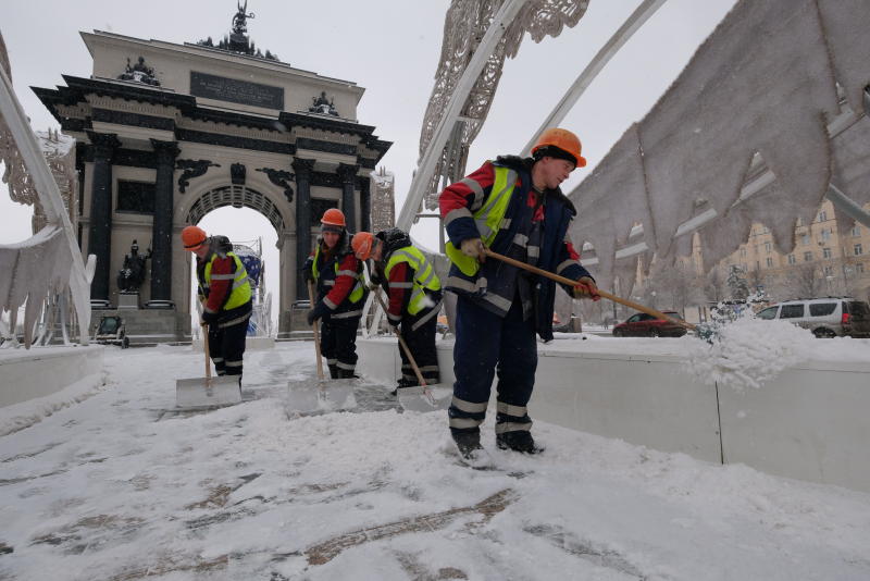 Около 20 процентов снега от месячной нормы выпало в Москве за день