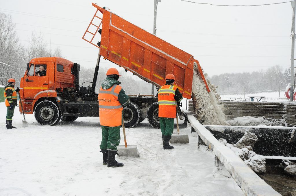 Почти 900 тысяч кубометров снега исчезло из Москвы за сутки