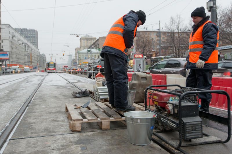 Трамвайные пути отремонтируют на юге Москвы
