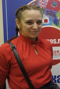 22 марта 2018 года. Анастасия Абрамян на ярмарке вакансий в Зябликове. Фото: Пелагия Замятина 22 марта 2018 года. Анастасия Абрамян на ярмарке вакансий в Зябликове. Фото: Пелагия Замятина