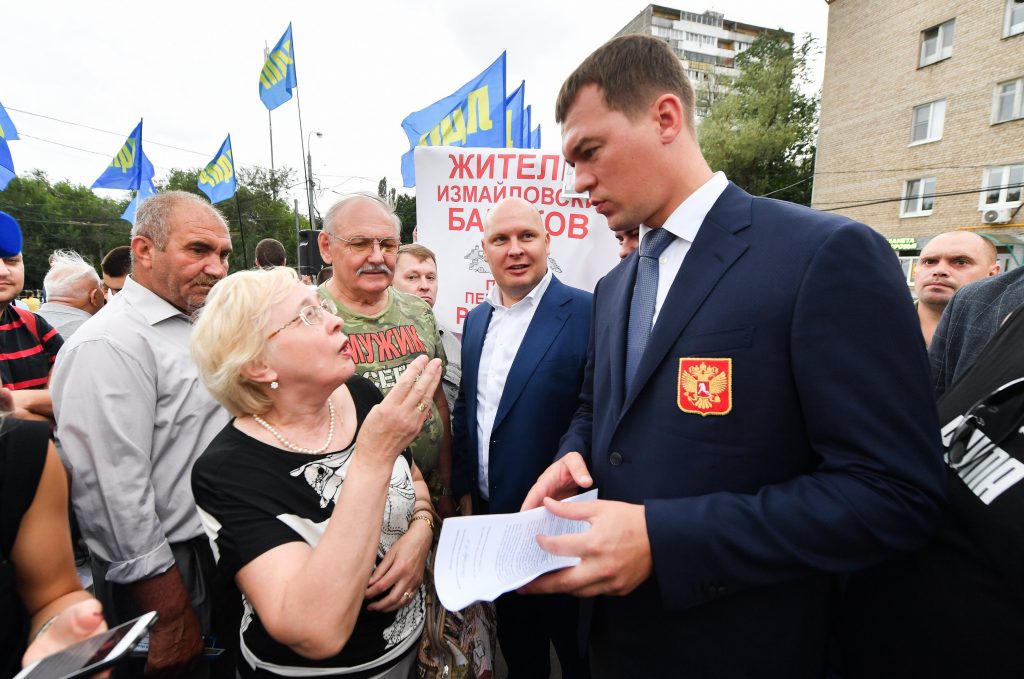 28 июля 2018 года. Кандидат в мэры Москвы от ЛДПР Михаил Дегтярев встретился еще с жителями района Измайлово. 