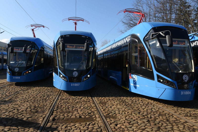 Трамвай нового поколения «Витязь-М» вышел на улицы округа