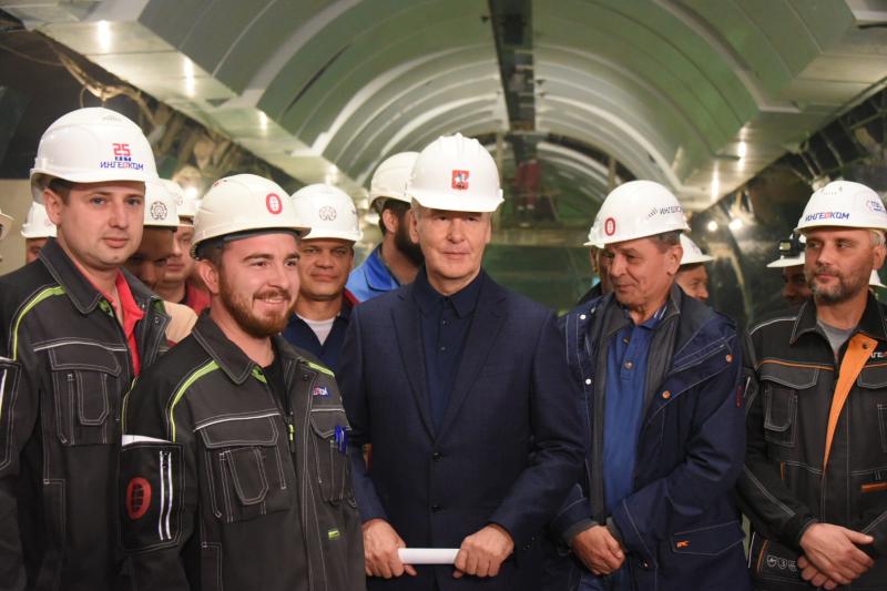 Сергей Собянин дал старт проходке тоннеля на южном участке БКЛ. Фото: Владимир Новиков