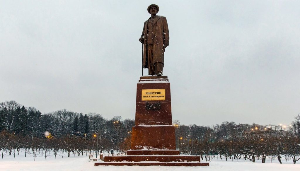 В Москве отреставрировали бронзовый памятник Ивану Мичурину