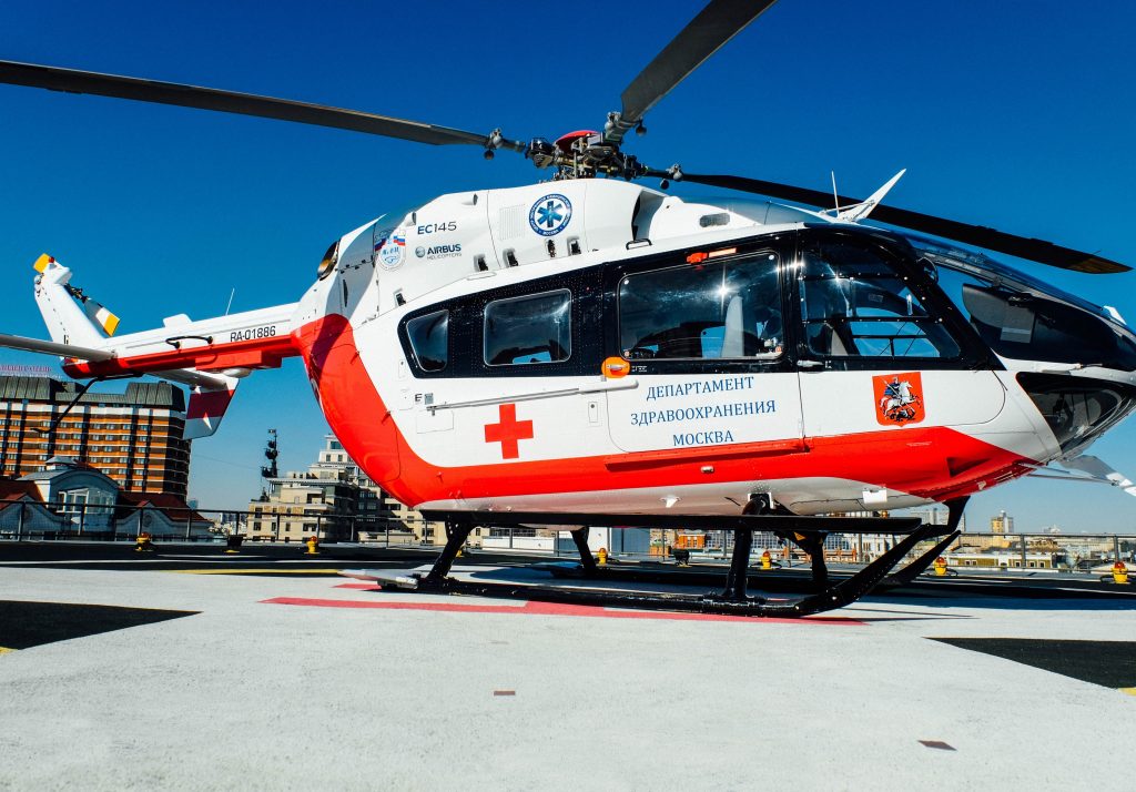 Вертолеты начнут летать к пациентам из больницы имени Сергея Юдина. Фото предоставили сотрудники пресс-службы Департамента здравоохранения Москвы
