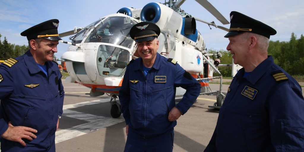 Первые вертолетные эскадрильи: в Московском авиацентре отмечают День всех вертолетчиков России . Фото: пресс-служба ГОЧСиПБ