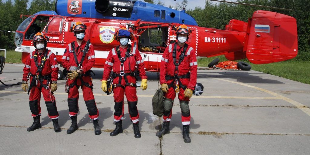 Спасатели Московского авиационного центра осваивают новую технику. Фото: пресс-служба ГОЧСиПБ