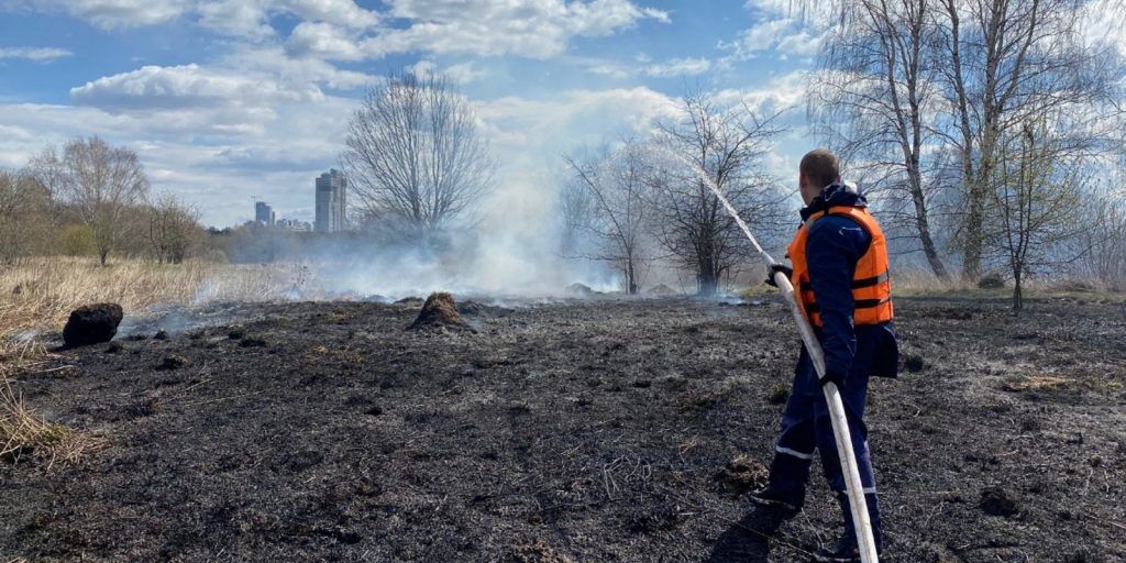 Количество природных пожаров в столице уменьшилось на 40 процентов. Фото: пресс-служба ГОЧСиПБ