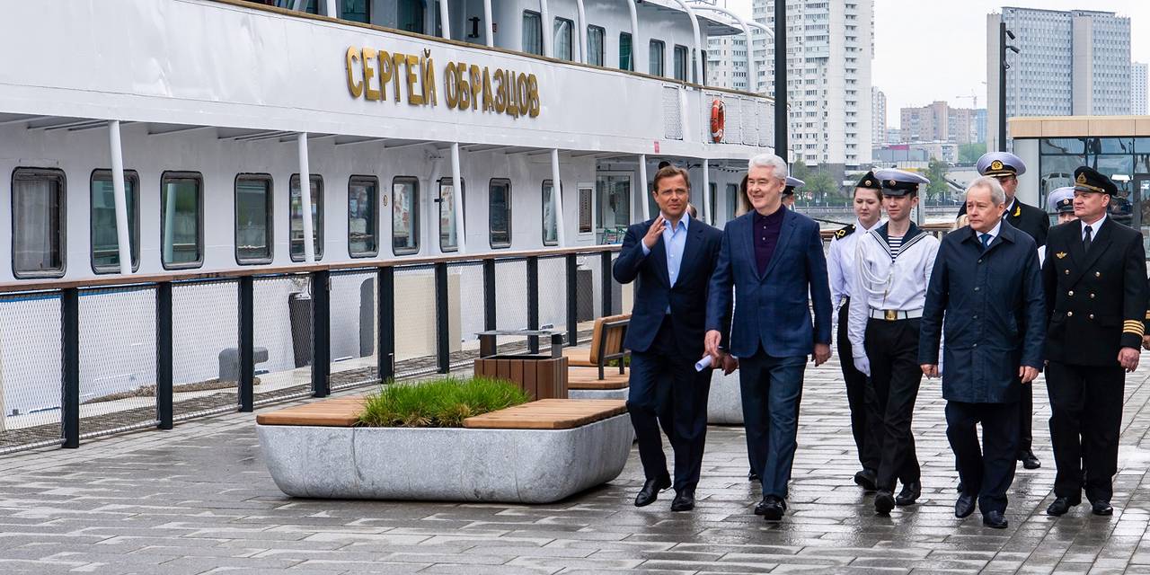Сергей Собянин открыл обновленный Южный речной вокзал