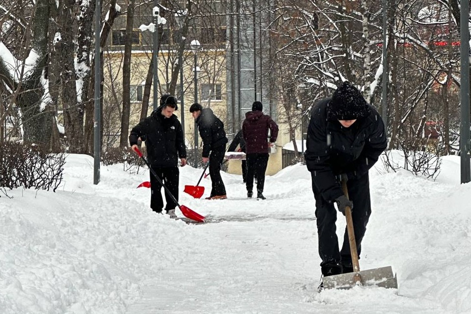 Студенты МФЮА помогли городским службам в уборке снега