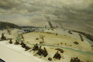 Александр Рубаха. Диорама «Бой на рубеже реки Нара частей 43-й армии в декабре 1941 года в районе Варшавского шоссе». Апрель 1985 года