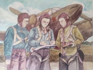 Летчики. Стратегический разбор военной задачи. Автор: Ева Соколовская, 13 лет, Острогожская детская художественная школа
