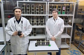 По словам руководителя Центра космических исследований и технологий МИФИ Евгения Степина, в следующем году на спутнике «Сварог-1» произведут интеграцию полезной нагрузки на платформу. Фото предоставил начальник отдела по работе со СМИ НИЯУ МИФИ Коснтантин Фрмукин