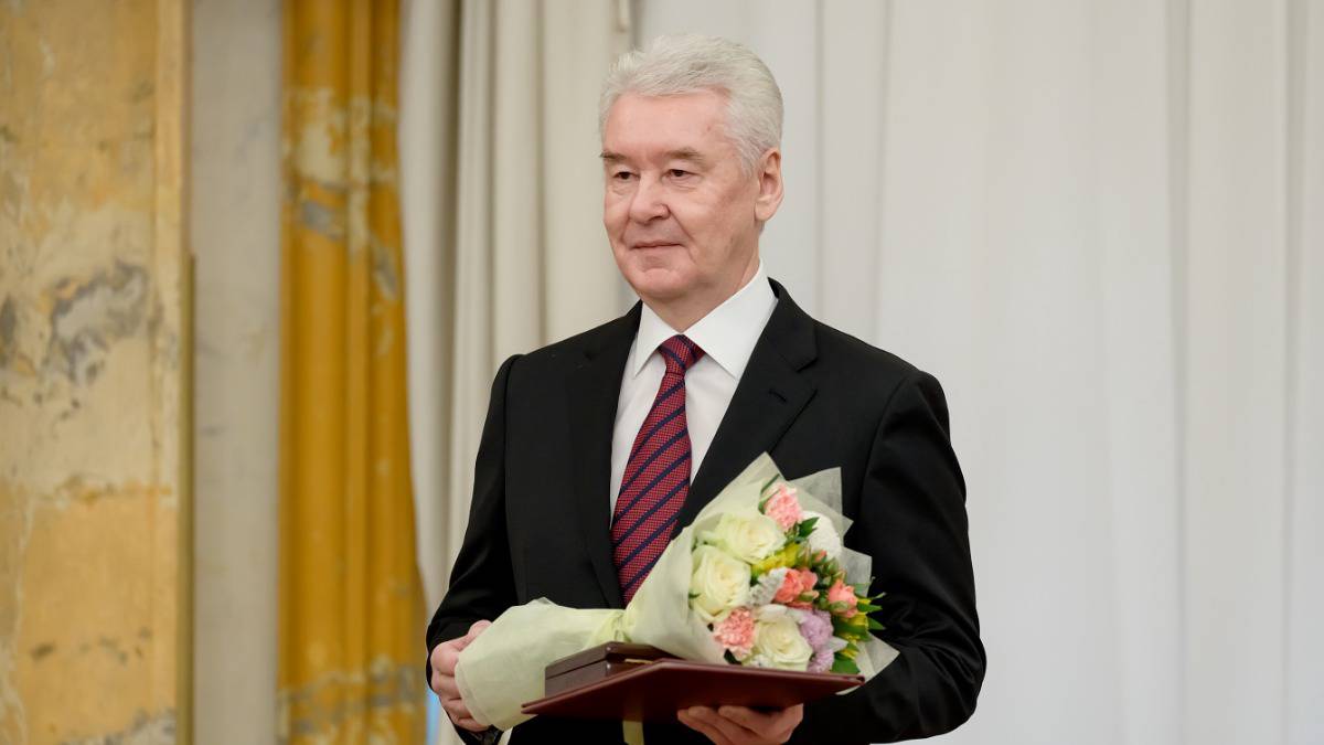 Мэр Москвы Сергей Собянин на вручении наград лауреатам столичной премии в области журналистики. Фото: Дмитрий Дубинский, «Вечерняя Москва»